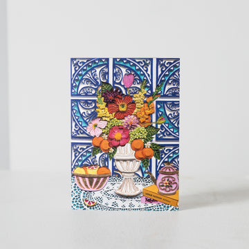 Azulejo Blue Greeting Card