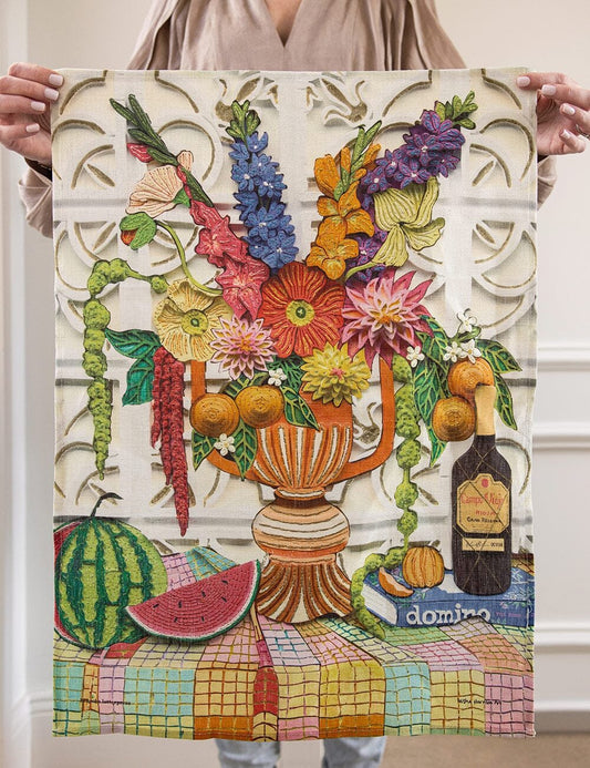 Flamenco 100% Linen Tea Towel